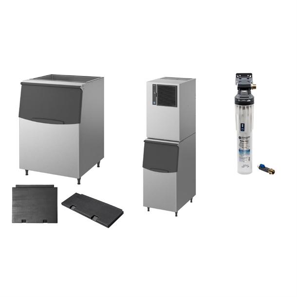 Hoshizaki Cube Ice Unit 205kg e24hr with 348kg Bin & Water Filter (Direct)
