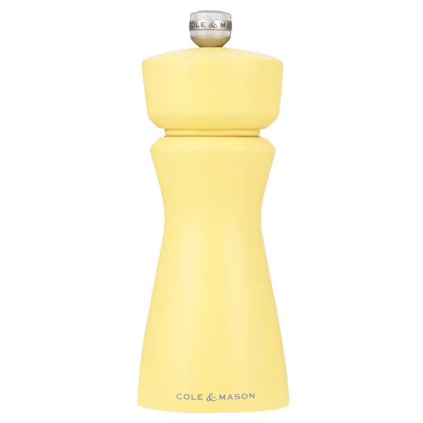 Cole & Mason Kenton Rubberwood Salt & Pepper Mill - Turmeric - 60x60x150mm