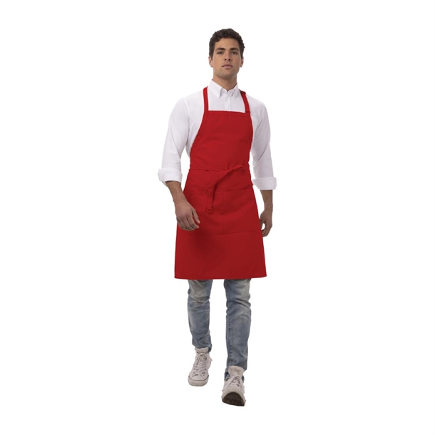 Chef Works Bib Apron - Red