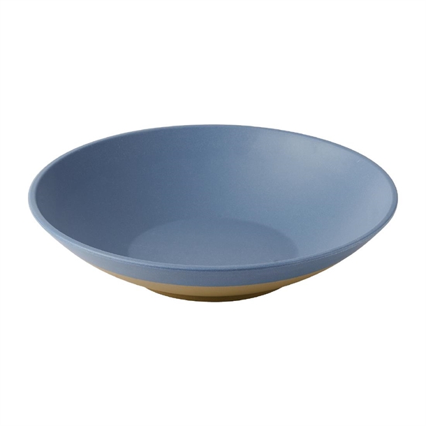 Emerge Oslo Blue Melamine Shallow Bowl - 300mm (Pack 4) (Direct)