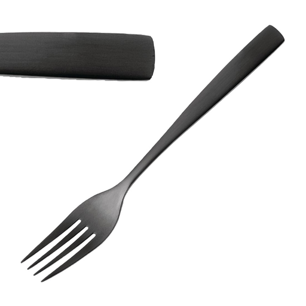 Bcn Black Cake Fork (Pack 12) (B2B)