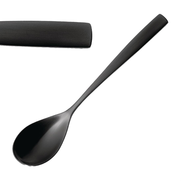 Bcn Black Dessert Spoon (Pack 12) (B2B)