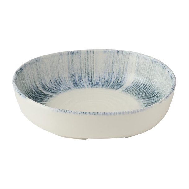 Lyra Blue Organic Walled Bowl - 198mm (Pack 6) (B2B)