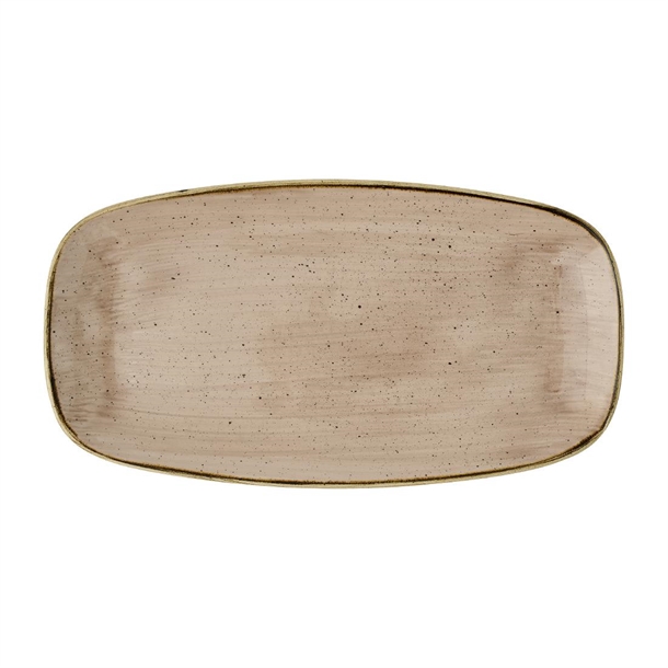 Stonecast Truffle Oblong Chefs Oblong Plate - 352x187mm(Pack 6) (B2B)