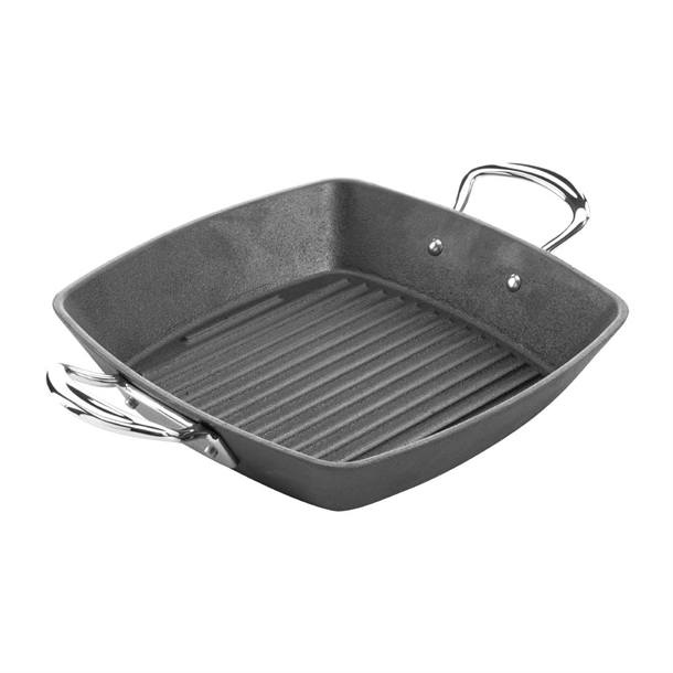 Samuel Groves Cast Iron Double Handle Square Grill - 26cm (B2B)