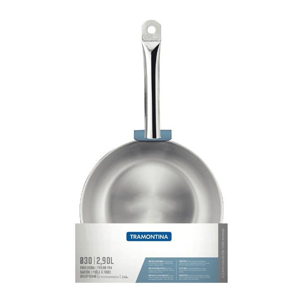 Tramontina Stainless Steel Triple Base Frying Pan - 300mm