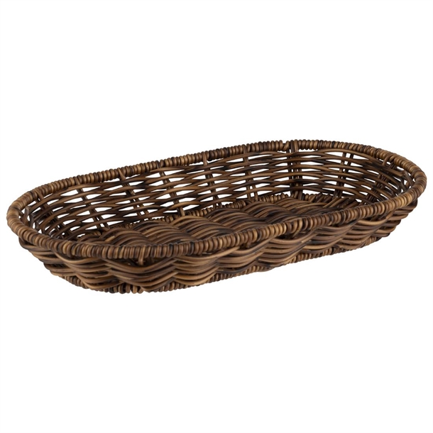 APS Cove Brown Oval Basket - 280x160x40mm (B2B)