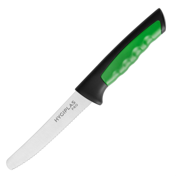 Hygiplas Pro Gezahntes Tomatenmesser Grün 10cm