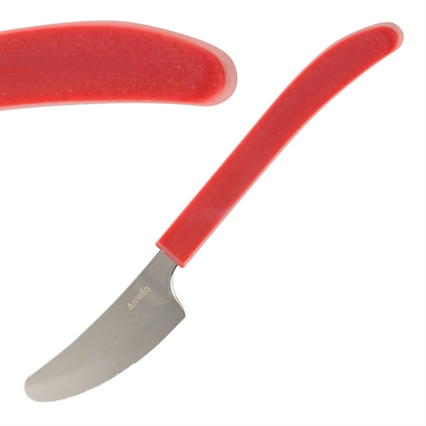 Amefa Select Straight Dessert Knife Red (Pack 12) (B2B)