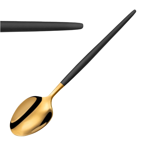 Amefa Soprano Black/Gold Dessert Spoon (Pack 12) (B2B)