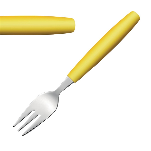 Amefa Pixel Cake Fork Yellow (Pack 12) (B2B)