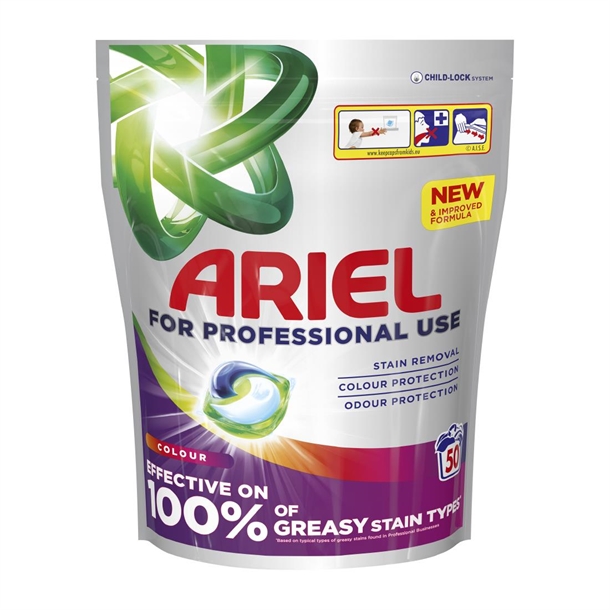 Ariel Professional Liquid Pod Colour - 50 Pods (Pack 2)