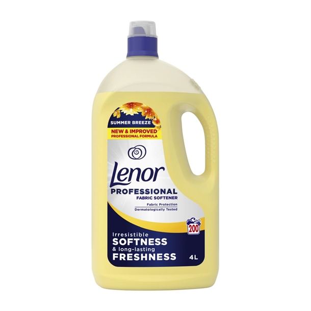 Lenor Professional Summer Breeze Fabric Softener 200 Washes - 4Ltr (Pack 2)