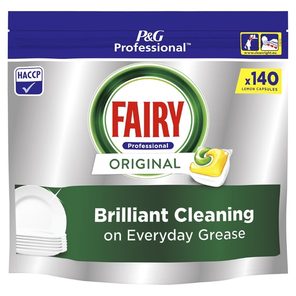 Fairy Professional All in One Dish Washing Capsules Lemon - 140 Caps (Pack 2)