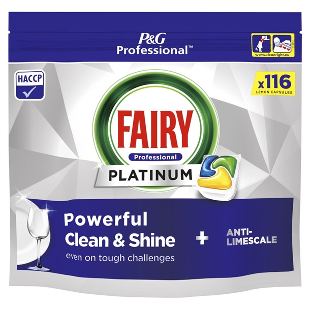 Fairy Professional Platinum Dish Washing Capsules Lemon - 116 Caps (Pack 2)