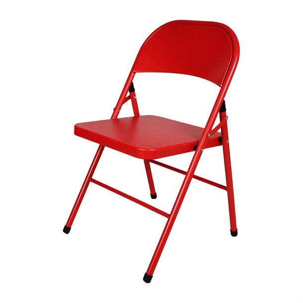 EDLP Bolero Folding Metal Chair Red (Pack 4)