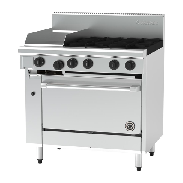 Goldstein 4 Buner & 300mm Griddle with Oven Range - LPG (Direct)