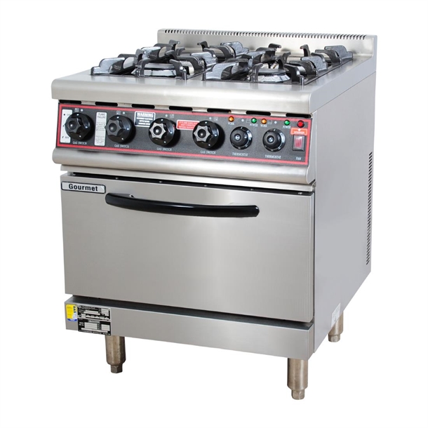 Goldstein 4 Burner Gas Range with Gas Fan Forced Oven - School - LPG (Direct)