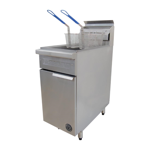 Goldstein Gas 2 Basket Single V Pan Fryer 20Ltr - LPG (Direct)