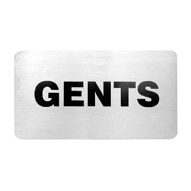 Trenton Gents Wall Sign - Stainless Steel - 110x60mm (B2B)