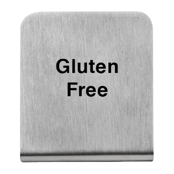 Trenton Gluten Free Buffet Sign - Stainless Steel (B2B)