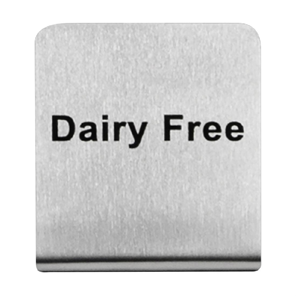 Trenton Dairy Free Buffet Sign - Stainless Steel (B2B)