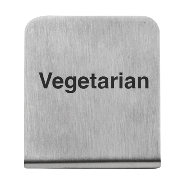 Trenton Vegetarian Buffet Sign - Stainless Steel (B2B)