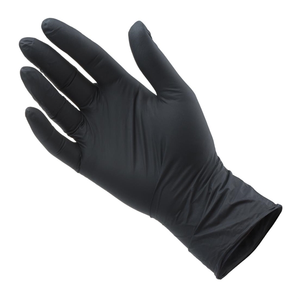 Bastion Progenics Nitrile Ultra Soft Powder Free Gloves Black Size M (Pack 250)