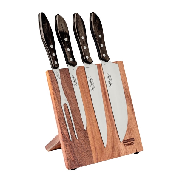 Tramontina Churrasco Barbecue Knife Block 5 Piece - Brown (B2B)