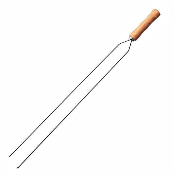 Tramontina Heavy Duty Duel Prong Stainless Steel Skewer Wood Handle - 75cm (B2B)
