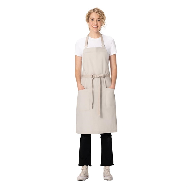 Chef Works Lockharte Bib Apron - Ecru