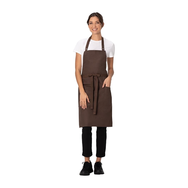 Chef Works Lockharte Bib Apron - Espresso