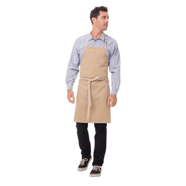 Chef Works Austin Bib Apron - Natural