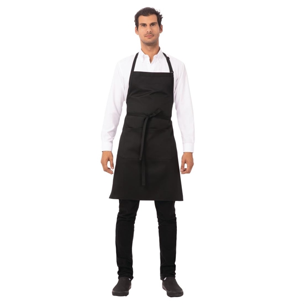 Chef Works Bib Apron - Black