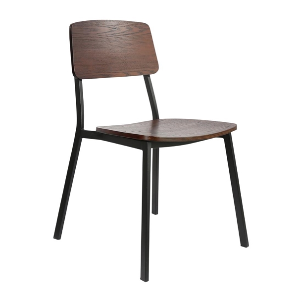 Furnlink Denver Chair - Dark Natural (Pack 2) (Direct)
