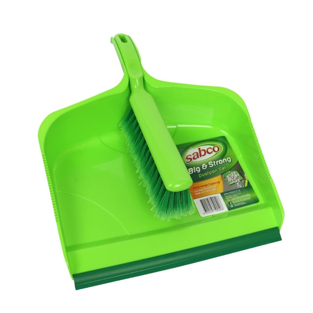 Sabco Professional Large Dustpan & Broom - Green