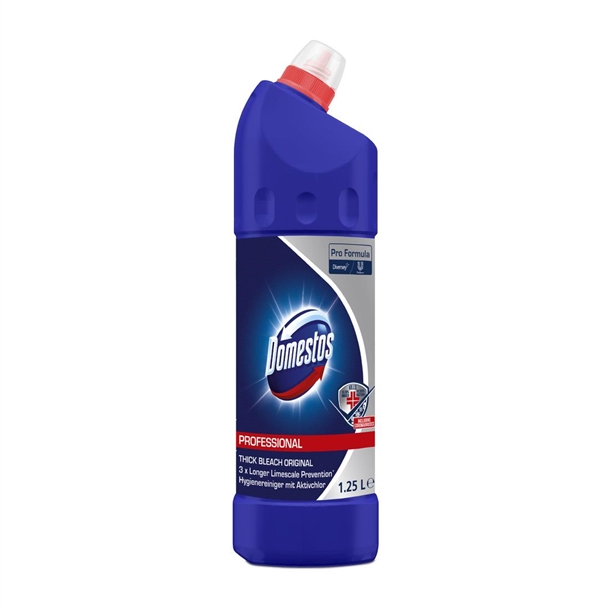 Domestos Pro-Formula Thick Bleach Original - 1.25Ltr (Pack 12)