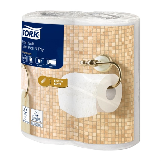 Tork Extra Soft Conventional Toilet Roll Premium 3 Ply (Pack 36)
