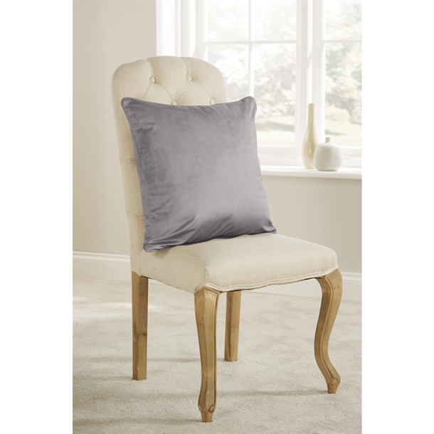 REIGN 55x55cm Piped Cushion (includes Pad) - GREY