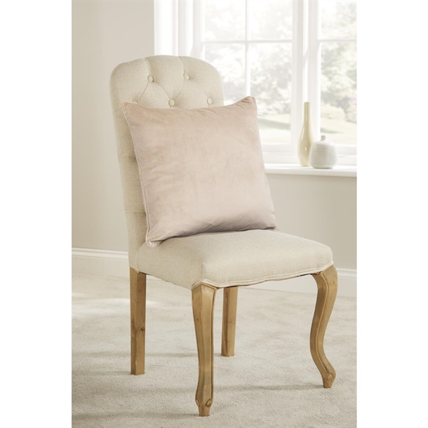 REIGN 55x55cm Piped Cushion (includes Pad) - `BISCUIT