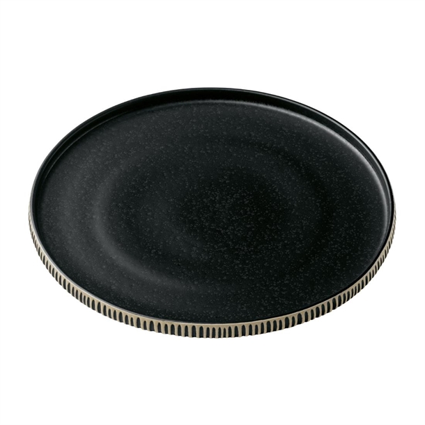 Playground Nara Black & White Plate - 210mm (Pack 6) (B2B)