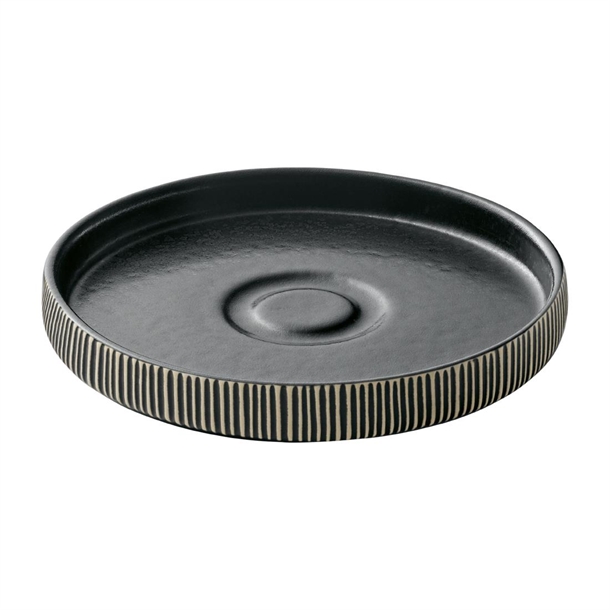 Playground Nara Black & White Saucer - 150mm (Pack 6) (B2B)