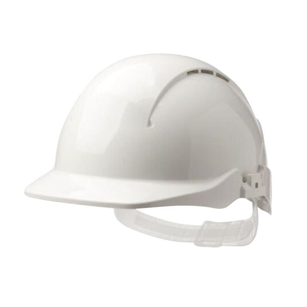 S08CWF White Helmet Safety Concept Vented Reduced Peak (Direct)