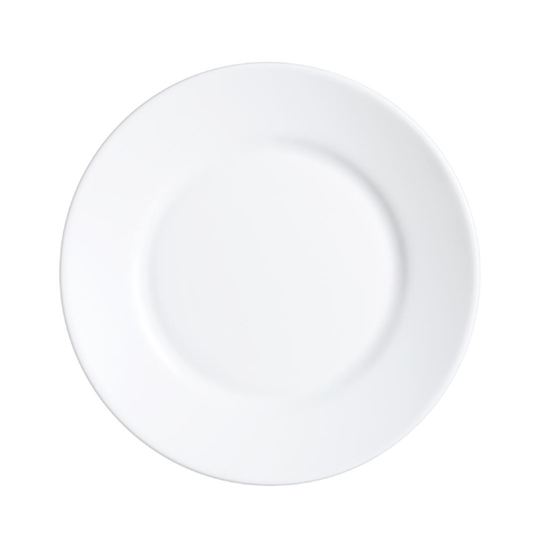 Arc Opal Restaurant Wide Rim Plate - 235mm (Pack 24) (B2B)
