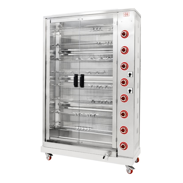 CB G48P-S8 Gas Chicken Rotisserie - 8 Spit 48 Birds (Direct)