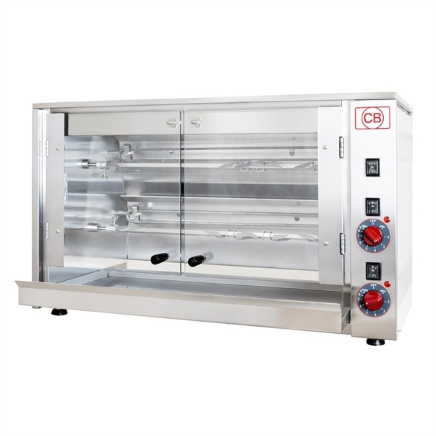 CB E8P-S2 Electric Chicken Rotisserie - 2 Spit 8 Birds (Direct)