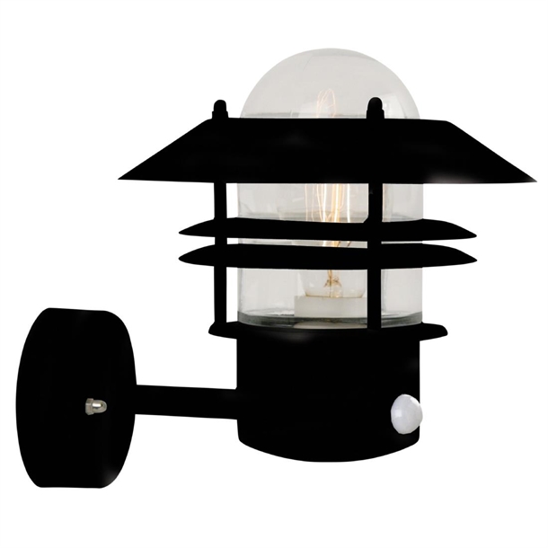 Nordlux Blokhus Up Sensor Outdoor Wall Light Black (Direct)