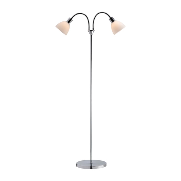 Nordlux Ray Double Indoor Floor Lamp Chrome (Direct)