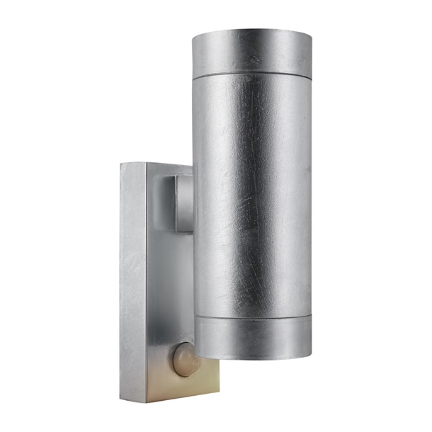 Nordlux Tin Maxi Double Sensor Outdoor Wall Light Galvanized (Direct)
