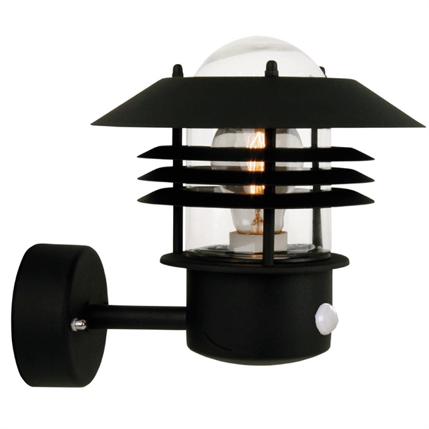 Nordlux Vejers Sensor Outdoor Wall Light Black (Direct)